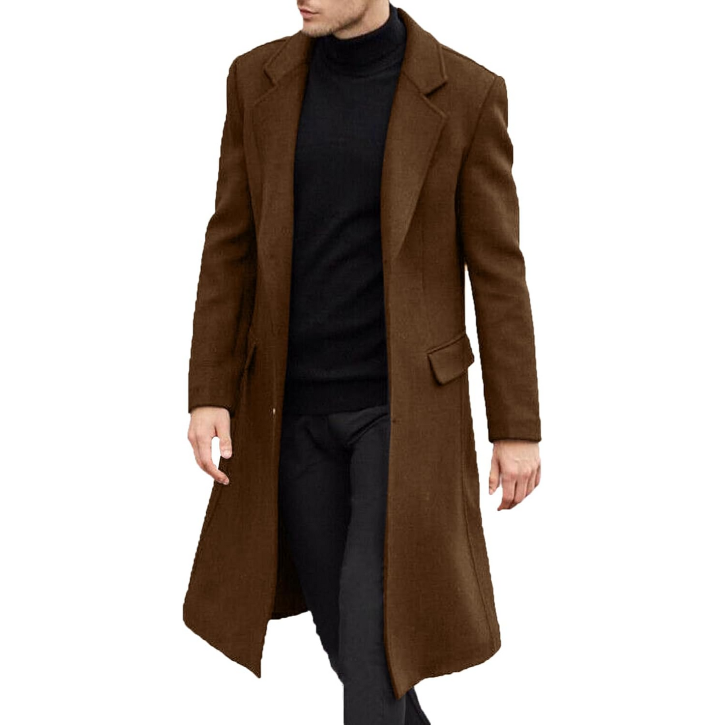 Men's Casual Slim Fit Wool Coat