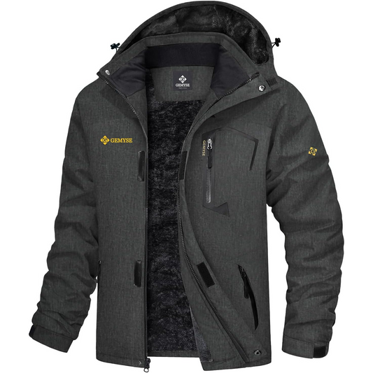 Men's Waterproof Mountain Ski Jacket-grey