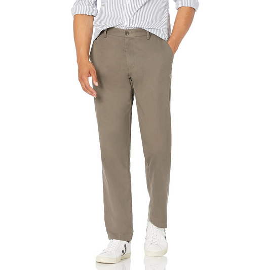 Men's Wrinkle-Resistant Flat Front Chino Trousers