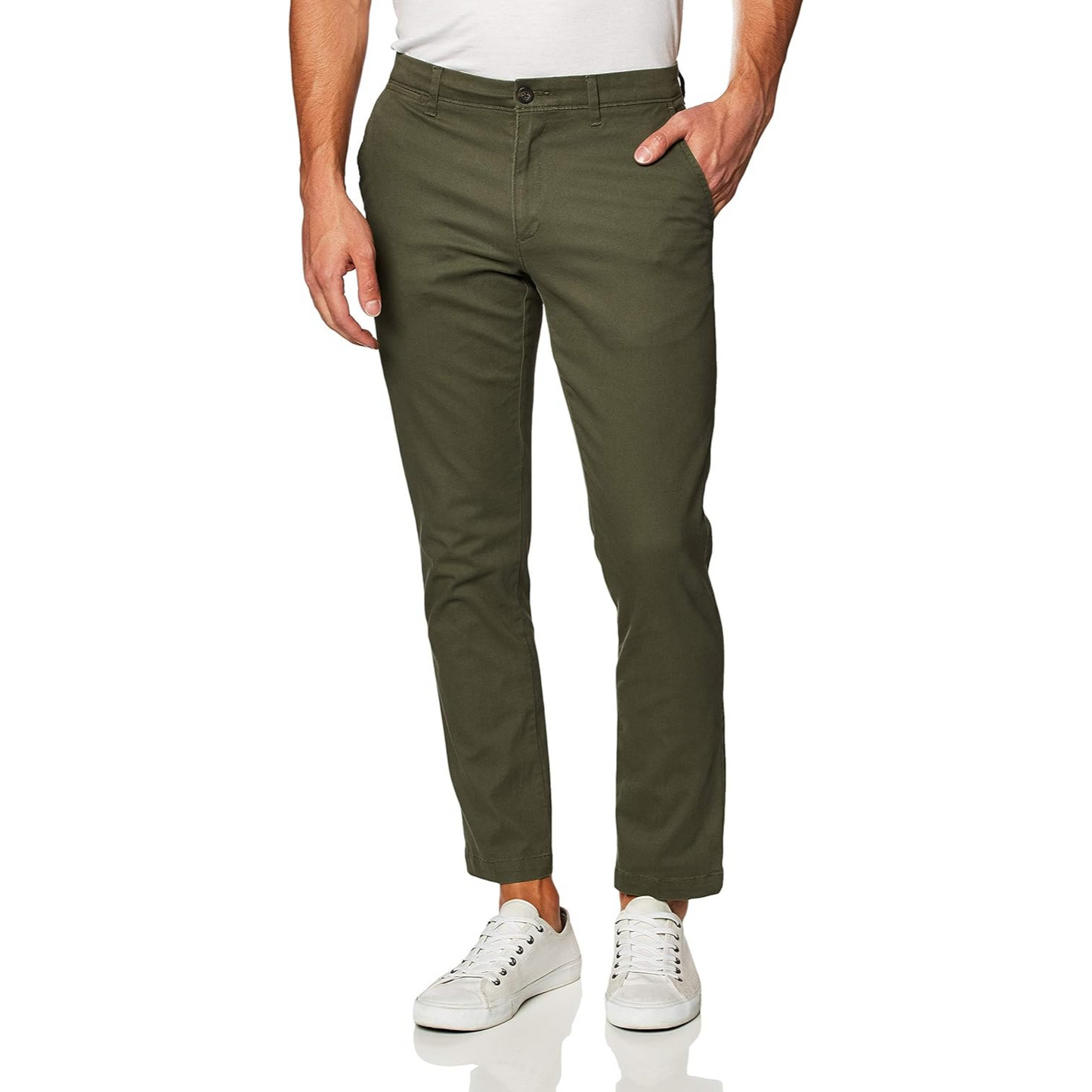 Mens Slim Fit Casual Stretch Chino Pants