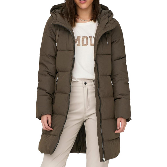 ONLY Female Quilted Coat, Longline, Padded Jacket