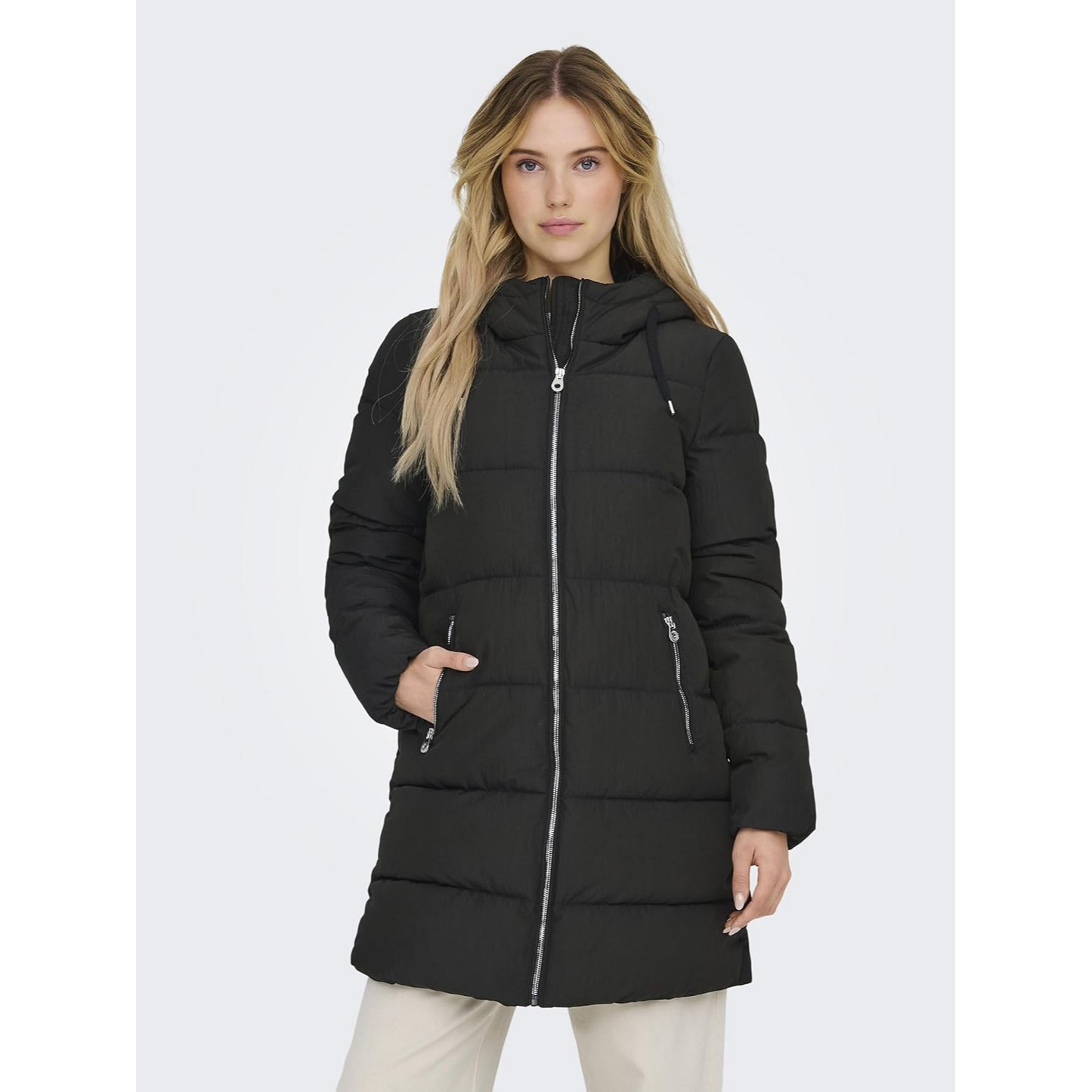 ONLY Female Quilted Coat, Longline, Padded Jacket