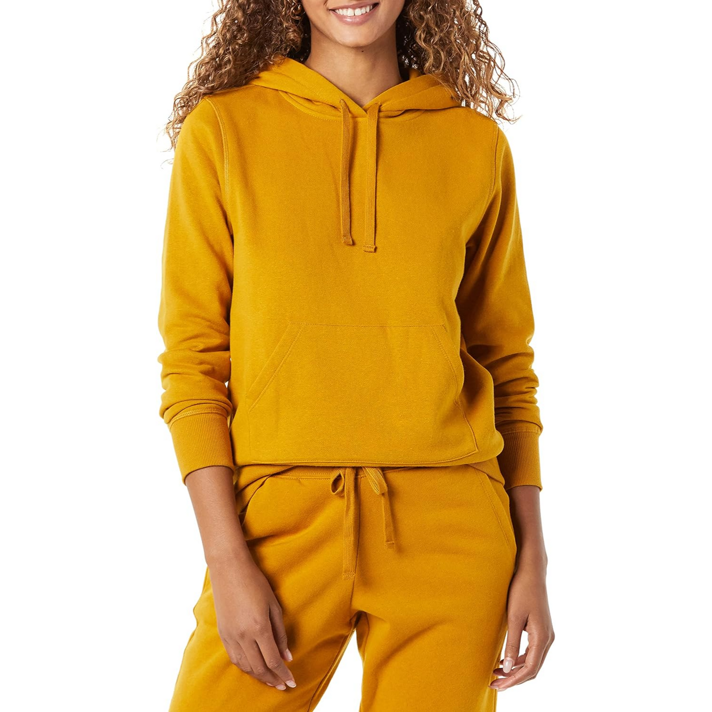 Women hoodies mustard color