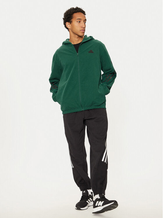 Adidas Future Icons 3-Stripes IW6079 Green Regular Fit Fleece Sweatshirt