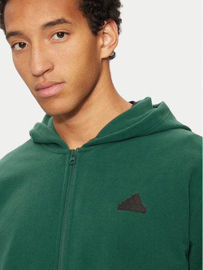 Adidas Future Icons 3-Stripes IW6079 Green Regular Fit Fleece Sweatshirt